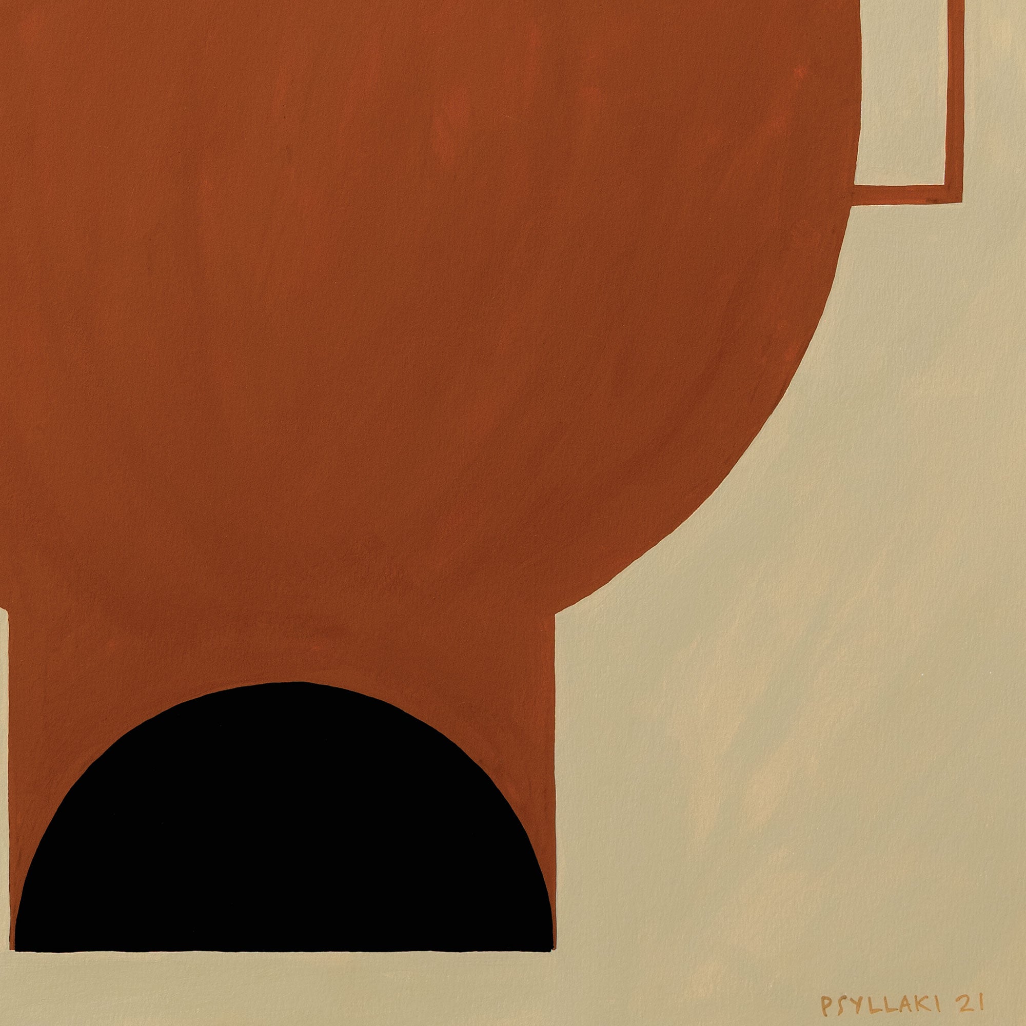 Silhouette Of A Vase 22 / Gouache On Paper